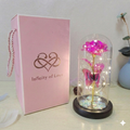 Eternal Rose LED Foil Flower in Glass Cover