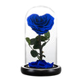 Heart Shaped Preserved Rose Beauty and the Beast Eternal Rose in Glass Dome Wedding Forever Flowers Valentines Christmas Gifts