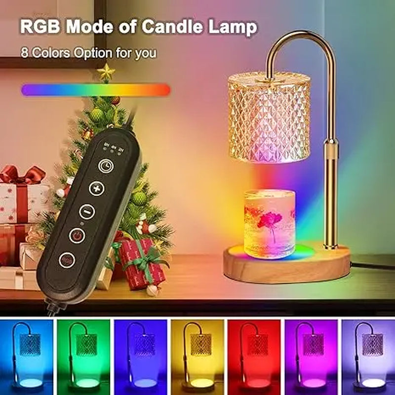 Candle Warmer Lamp, Candle Warmer Lamp with Timer, Wax Warmer with RGB Light and Dimmer, Height Adjustable - Perfect Housewarming Gift. Perfect Holiday Gift.