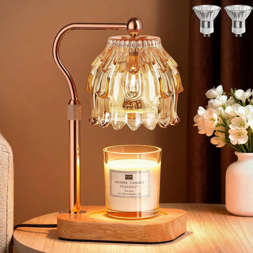 Candle Warmer with Timed Dimmer — Christmas Birthday Gift for Moms Electric Wax Melter Heater with Adjustable Height for Jar Candle Housings Warm Home Decor